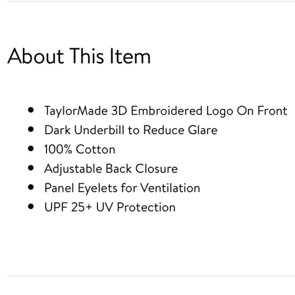 Taylor Made Golf Hat